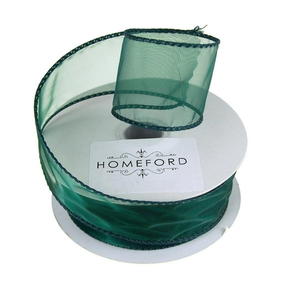Sheer Organza Wired Edge Ribbon, 1-1/2-Inch, 10 Yards