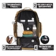 thumbnail image 4 of Sager Creek Dad Diaper Bags - Tactical Baby Diaper Bag Backpack - Brown, 4 of 10