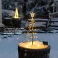 thumbnail image 3 of Espiral solar espiral Árbol de Navidad LED Luz Al aire libre Patio trasero Pathway Automático Lámpara a prueba de viento Decoración para el hogar Suministros de iluminación Monocromo Scienceny HA009766-02B, 3 of 6