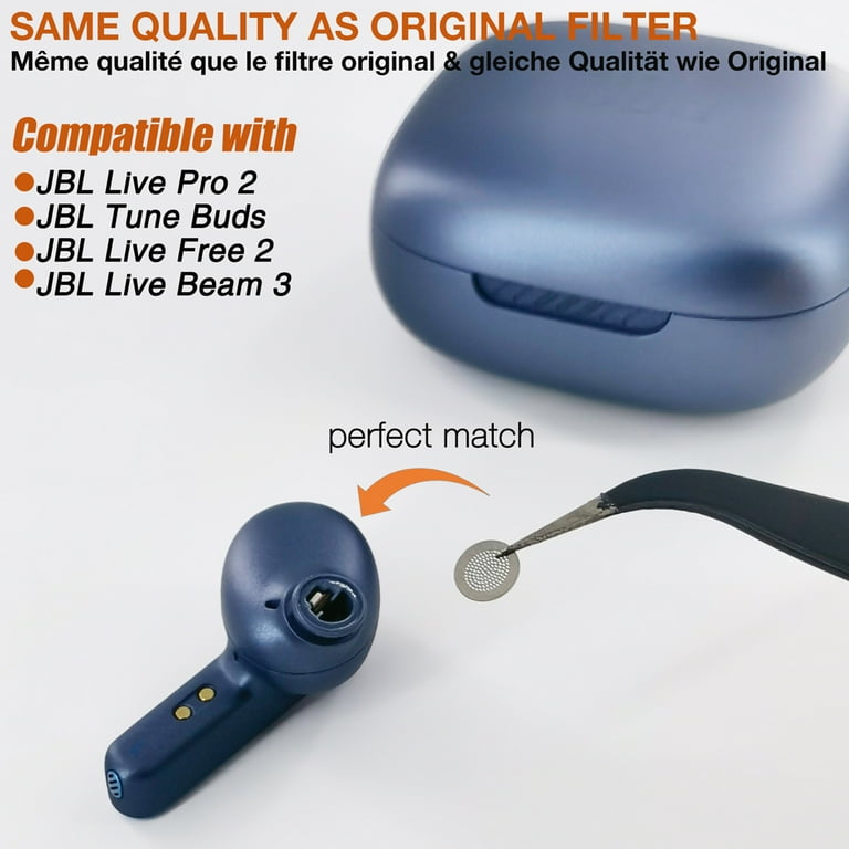 TENNMAK Earbuds Dust Proof Mesh Replacement for JBL Tune Buds JBL Live Pro 2 JBL Live Free 2 JBL Live Beam 3 Dust Filter 4 Pairs Walmart