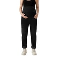 thumbnail image 4 of Gyujnb Over Belly Maternity Stretch Jeans Full Waist Classic Pockets Cuffed Ankle Slim Denim Pants Daily Casual Pregnancy Trousers,L, 4 of 4