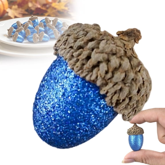 Acorn Decor,Simulation Artificial Lifelike Small Acorn with Natural Acorn Cap,Lightweight Faux Acorn Accents,Reusable Realistic Acorn Decoration,Lifelike Fake Acorn Prop for Table,Vase,Holiday