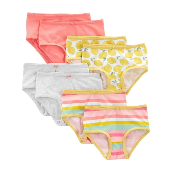 Ropa interior Simple Joys de Carter's Girls, paquete de 8 unidades, 6 a 7 años