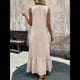 thumbnail image 4 of Vestido de Verano para Mujer, de Algodón, Estilo Bohemio, de , Sin Mangas, con Volantes Escalonados, Maxivestido . Albaricoque L, 4 of 5