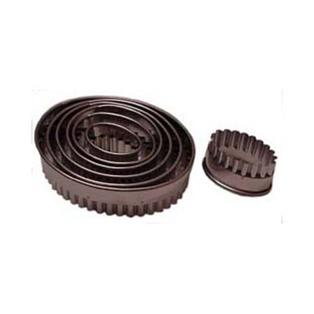 Fluted Pastry Cutter - Fluted Oval Pastry Cookie Cutter 4-1/4