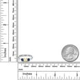 thumbnail image 6 of Gem Stone King 925 Silver and 10K Yellow Gold White Ethiopian Opal and Blue Created Sapphire Engagement Ring for Women | 0.80 Cttw | Round Cabochon 5MM | Gemstone October Birthstone | Size 8, 6 of 6