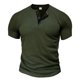 thumbnail image 1 of pstuiky Mangas cortas para hombre, Blusas versátiles de manga corta raglán con cuello redondo y botones de color liso para hombre camisetas de hombre l, 1 of 3