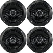 Kicker D-Series 5.25 Inch 200W 2 Way Coaxial Car Audio Speakers, 4 Pack