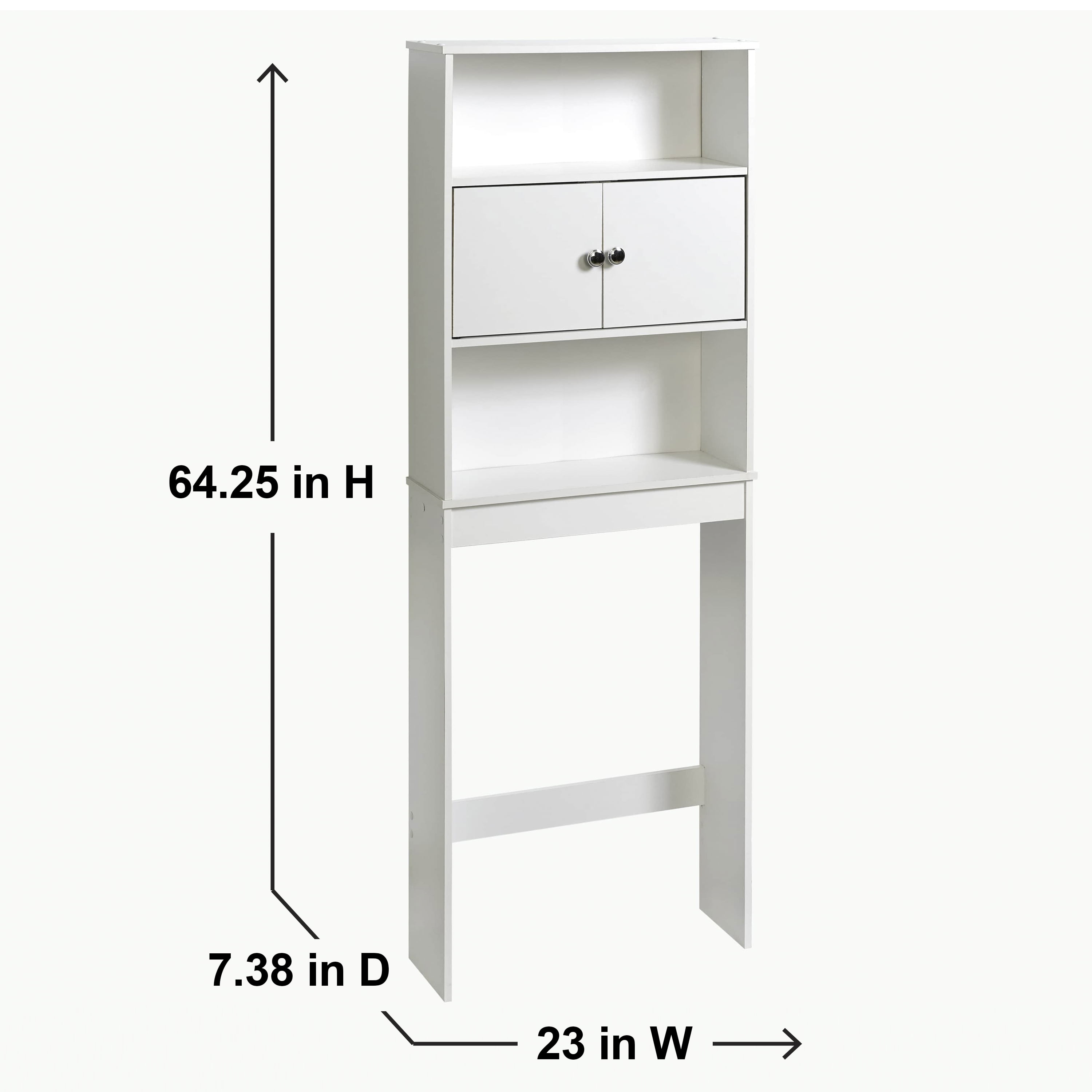 Mainstays 23 W 3-Shelf Bathroom Space Saver, over the Toilet, for Adult or  Child Bath Items, White 