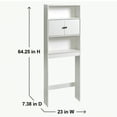 Mainstays Bathroom Storage over the Toilet Space Saver with Three Fixed