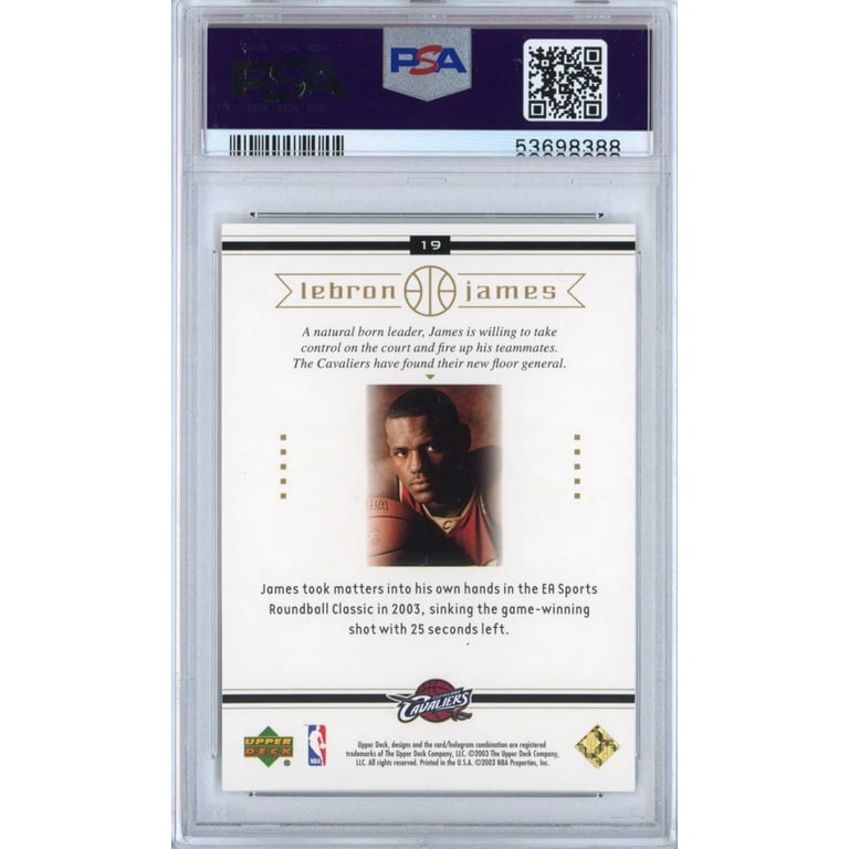 Graded 2003-04 Upper Deck LeBron James #19 Box Set Rookie RC Basketball  Card PSA 10 Gem Mint