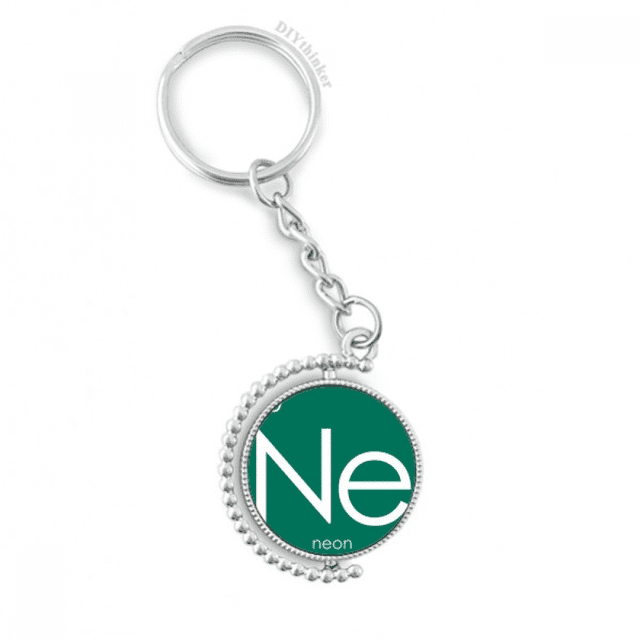 chestry elements period table rare gas neon ne rotatable keyholder disc accessories chain clip