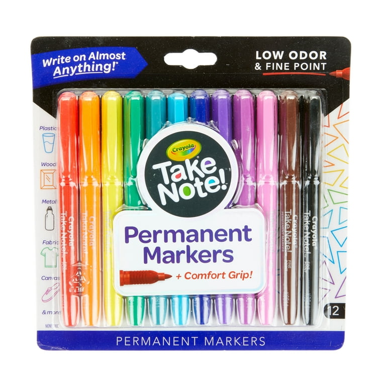 Take Note! Permanent Markers, 12 Count, Crayola.com