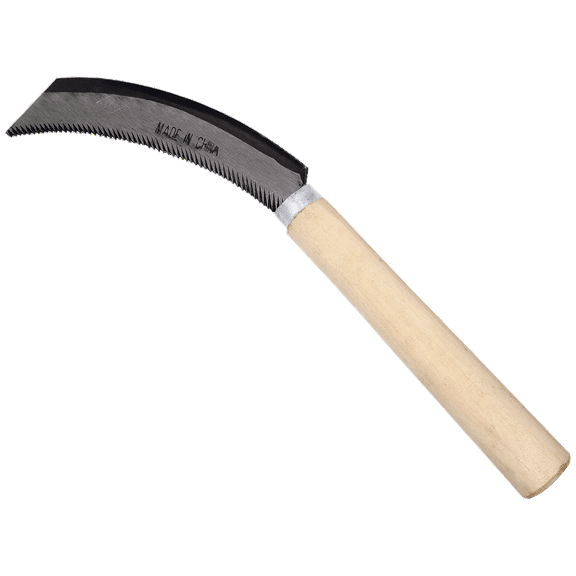 Zenport K207 Harvest Knife Sickle, 5 Inch Carbon Steel Blade, Beige