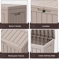 thumbnail image 4 of 45 Gallon Resin Deck Box, Lockable Patio Outdoor Storage Box for Furniture, Garden Tools and Tools Storage, Waterproof Outside Storage Boxes - Grey, 4 of 7