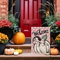 thumbnail image 6 of Welcome Fall White Pumpkin Garden Flag Double Sided, Autumn Pink Bow Polka Dots Decorative Yard Outdoor Home Small Decor, Thanksgiving Burlap Farmhouse Outside House Decoration 12.5 x 18, 6 of 6