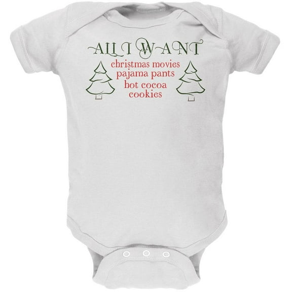 All I Want For Christmas Soft Baby One Piece White 18-24 M