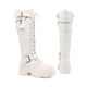 thumbnail image 5 of Botas de Combate Altas hasta la Rodilla para Mujer DREAM PAIRS con Cordones en Blanco, 5 of 9