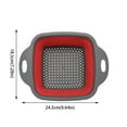 thumbnail image 2 of Gkeoshab Drain Rack Storage Bag Fruit And Vegetable Basket Folding Filter Square Draining Basket Collapsible Colander Kitchen Home & Garden, 2 of 5