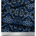 thumbnail image 2 of Soimoi Black Cotton Duck Fabric Vector Design Damask Decor Fabric Printed Yard 44 Inch Wide, 2 of 3