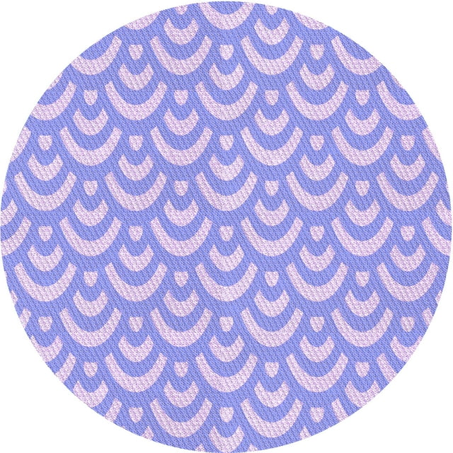 Ahgly Company Machine Washable Indoor Square Transitional Purple Mimosa Purple Area Rugs, 3' Square