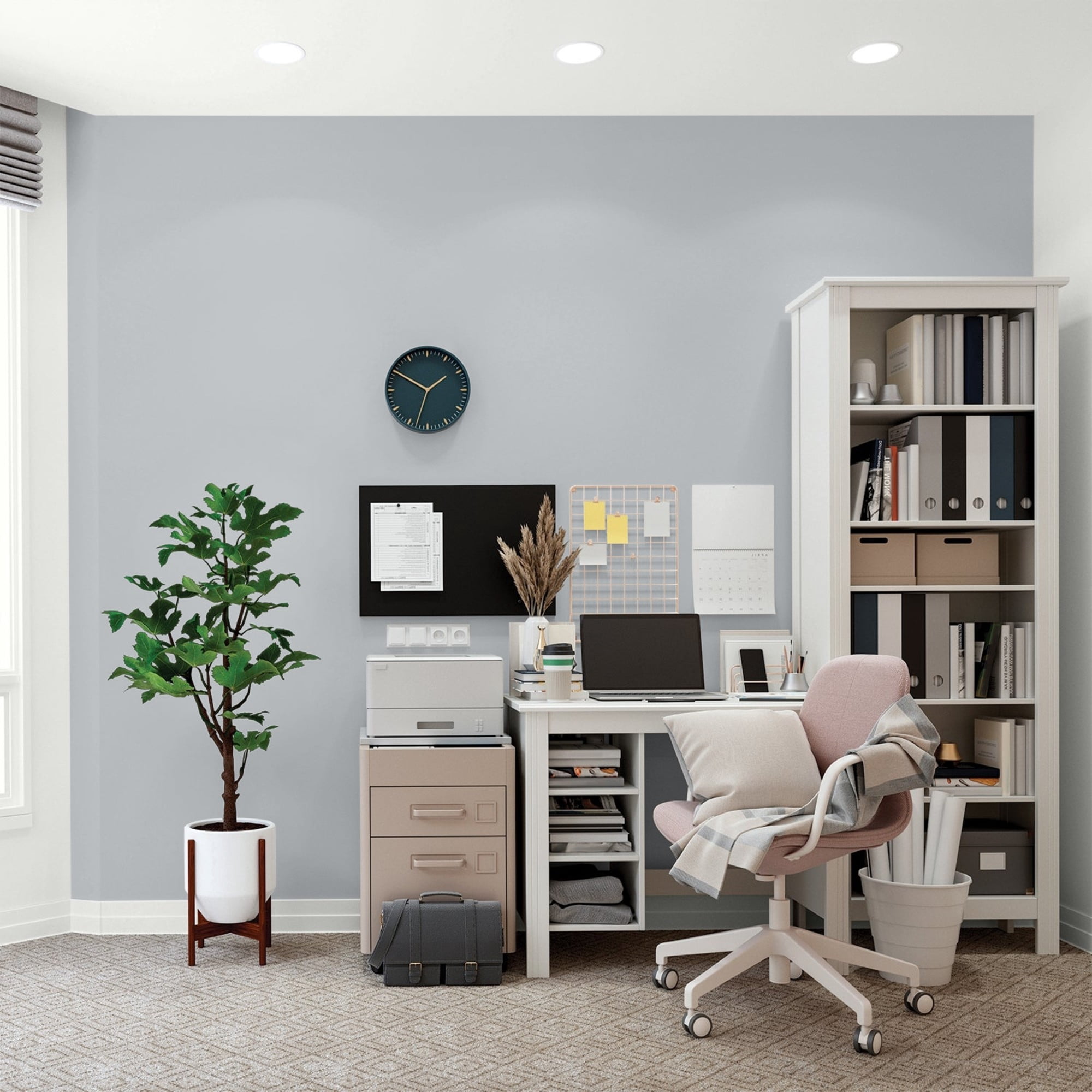 Glidden One Coat Train / Gray Flat Interior Paint with Primer, 1 Quart