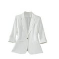 thumbnail image 2 of Cxenplz Blazer for Women 3/4 Sleeve Lightweight Spring Summer Blazer Jackets, 2 of 5