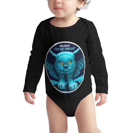 

Rush Baby onesie Fly by Night Baby Boy Girl Long Sleeve Bodysuit Snap Closure Black 18 Months