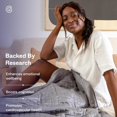 thumbnail image 3 of Weighted Cooling Blanket, Twin/Throw (15lbs, Grey) - Cooling Blankets for Hot Sleepers - Silky-Soft Ultra-Breathable Premium Lyocell Cover for Adults - Machine Washable, 48" x 72", 3 of 6