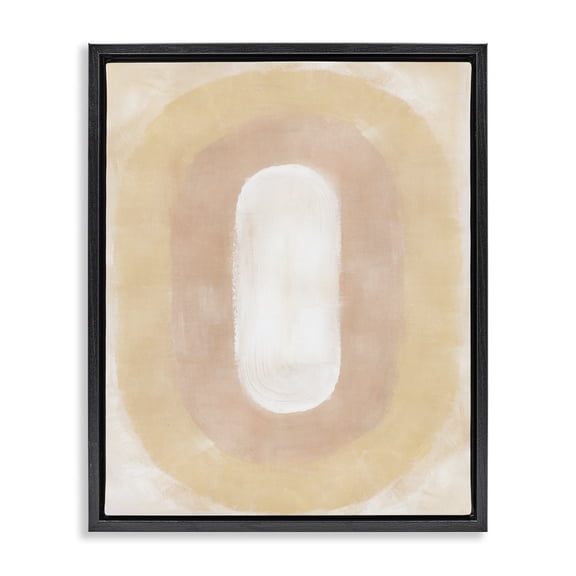 Stupell Industries Southwestern Abstract Geometric Oval Black Floating Frame Canvas Art, 17 x 21, by BlursByAI