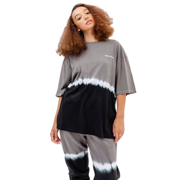Hype - Camiseta Continu8 para Adultos Unisex (Gris, Negro)