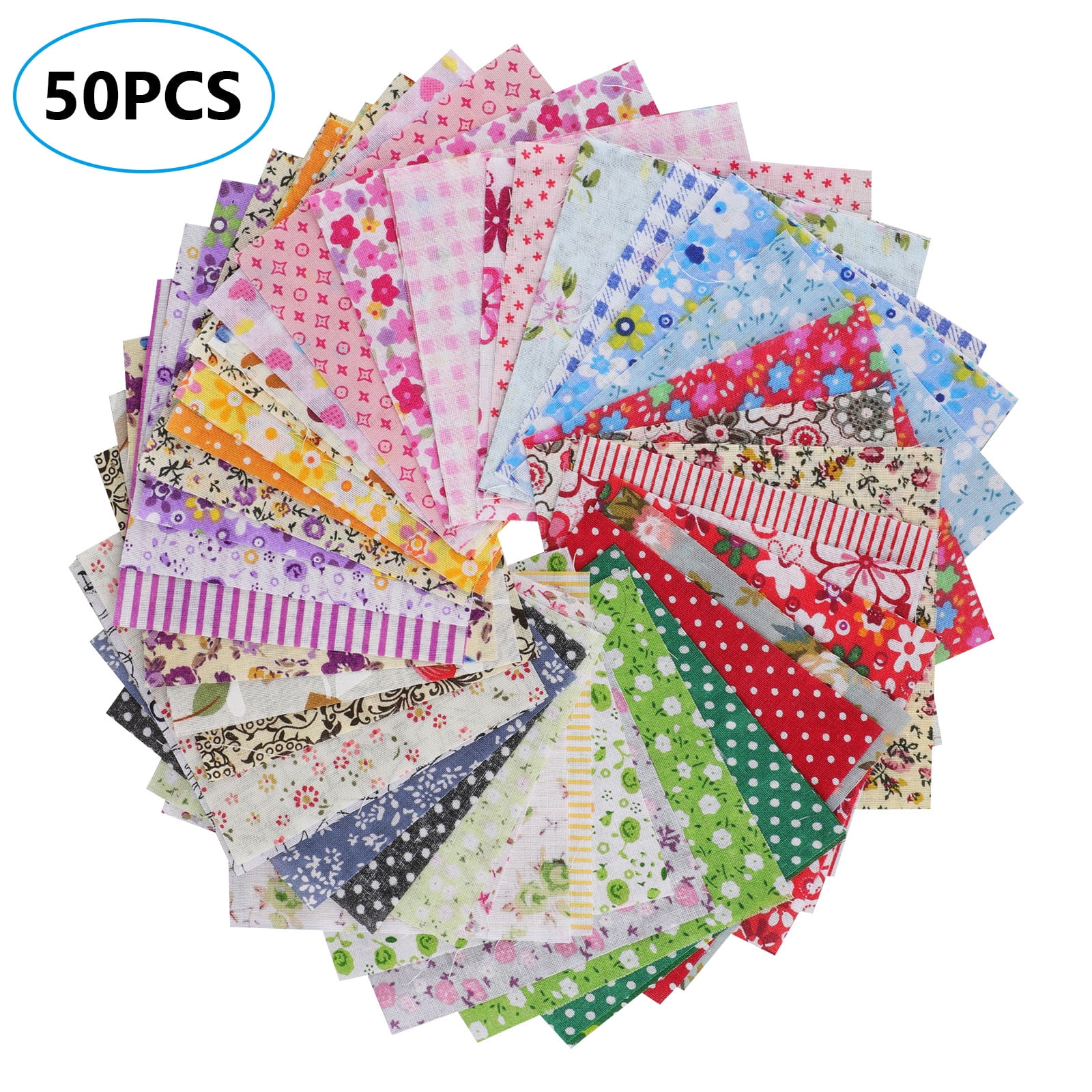 EEEKit 100/50Pcs 4 x 4 inches (10cmx10cm) Cotton Craft Fabric, Squares