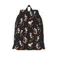 thumbnail image 2 of Lsque Jumping Skull Pattern Canvas Daypack, Durable Backpack, High-quality Versatile Backpack,Vintage Compact Backpack-Medium, 2 of 6