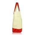 thumbnail image 6 of DALIX 22" Extra Large Cotton Canvas Zippered Shopping Tote Grocery Bag in Red, 6 of 6