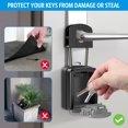 thumbnail image 3 of Key Lock Box, Key Safe Box with Carabiner Resettable Code Key Storage Box Waterproof Key Box for Door Car Warehouse Indoor Outdoor, 3 of 10