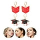 thumbnail image 3 of pares de aretes de graduación para mujer, aretes colgantes, regalos de graduación., 3 of 6