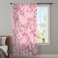 thumbnail image 3 of Spring Peaches Sheer Curtains 45 Inches Long, Botanical Blossom Flowers Branches Light Filering Curtains, Breathable Simi Curtain Privacy Drapes for Kitchen Bathroom Small Window Treatment, 3 of 9