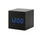 thumbnail image 2 of Reloj despertador digital de madera, reloj pequeño en forma de cubo con pantalla LED de temperatura, tiempo, calendario, control de sonido, modo, 2 of 5