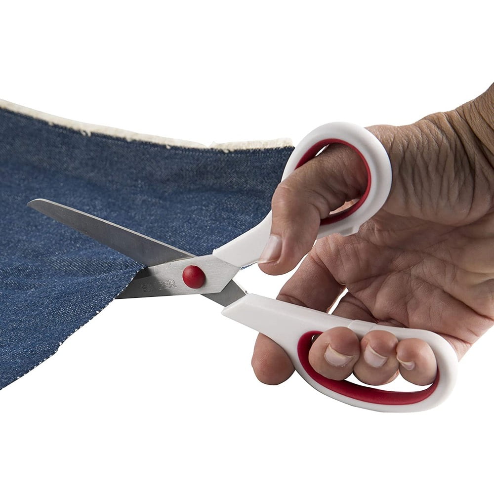 Singer Fabric Scissors Fabric Scissors, White & Red (4 pack)