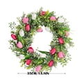thumbnail image 3 of HuiXinOu Spring Front Door Flower Garland 14 Inch Outdoor Porch Decor Fragrant Floral Leaf Money Plant Wreath Home Entrance Seasonal Hanging Decoration for Patio & Entryway, 3 of 8