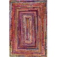 thumbnail image 1 of Unique Loom Braided Chindi Collection Casual Modern Multi Area Rug (4' 0 x 6' 0), 1 of 1