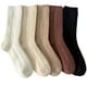thumbnail image 3 of Xiao Hua Los calcetines de lana para mujer en color beige son adecuados para botas de montaña, calcetines de trabajo suaves de punto cálido y cómodos para el trabajo de invierno, 2 pares, 3 of 5