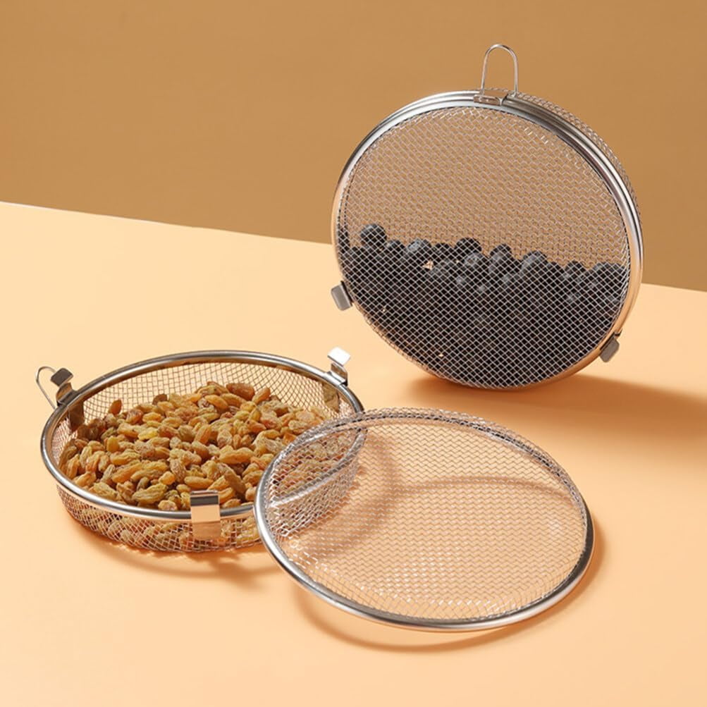 ABPETE Mesh Dishwasher Basket,Silverware & Small Parts Organizer with Drain Holes, Universal Fit for Top/Bottom Rack