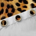 thumbnail image 4 of jejeloiu Cheetah Print Black Out Curtains,Leopard Pattern Curtains Pack of 2 (42x63 Each),Orange Black Bedroom Curtains For Teens Kids,Breathable Home Decor, 4 of 6