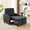 dark grey, variant on Sleeper Chair,Single Armchair Sofa with Pillow,Adjustable Backrest Recliner Sofa Modern Pull Out Couch Bed with USB Port Cup Holder Side Pocket,Black