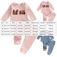 thumbnail image 6 of Enyan Little Brother Matching Outfits Newborn Baby Boy Sweatshirt Pants Set 2Pcs Fall Winter Clothes（Size 0-1 Months）, 6 of 7