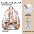 thumbnail image 5 of Boho Cat Aesthetic Students Backpack with Vintage Cat Illustration, Abstract Cat Art, and Cats & Hearts Pattern, 5 of 6