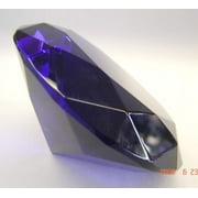 Dark Blue Crystal Paperweight-#80 with stand
