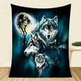 thumbnail image 6 of Luxurious Wolf-Themed Flannel Throw Blanket - Ultra-Soft, Warm & Cozy for Couch, Bed, Office, Travel | Modern HD Digital Print | Versatile All-Season Gift, 6 of 6
