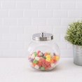 thumbnail image 1 of Medium 57.48 oz. Round Glass Medium Candy Storage Jar with Stainless Steel Top, Clear, 1 of 3
